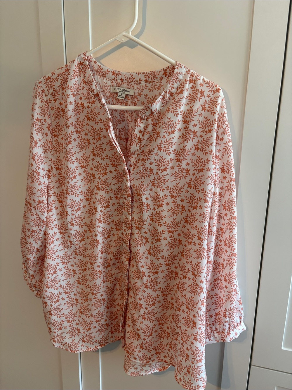 JACHS Girlfriend floral Henley shirt